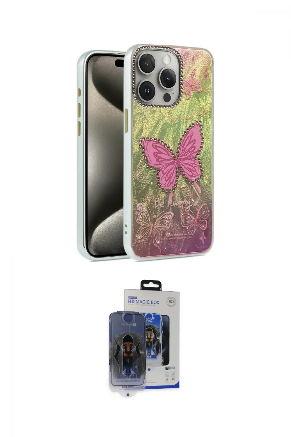 ieg™ iPhone 15 Pro Max Kılıf Zirve Modern Prime - Siyah Vanessa Magic Cam