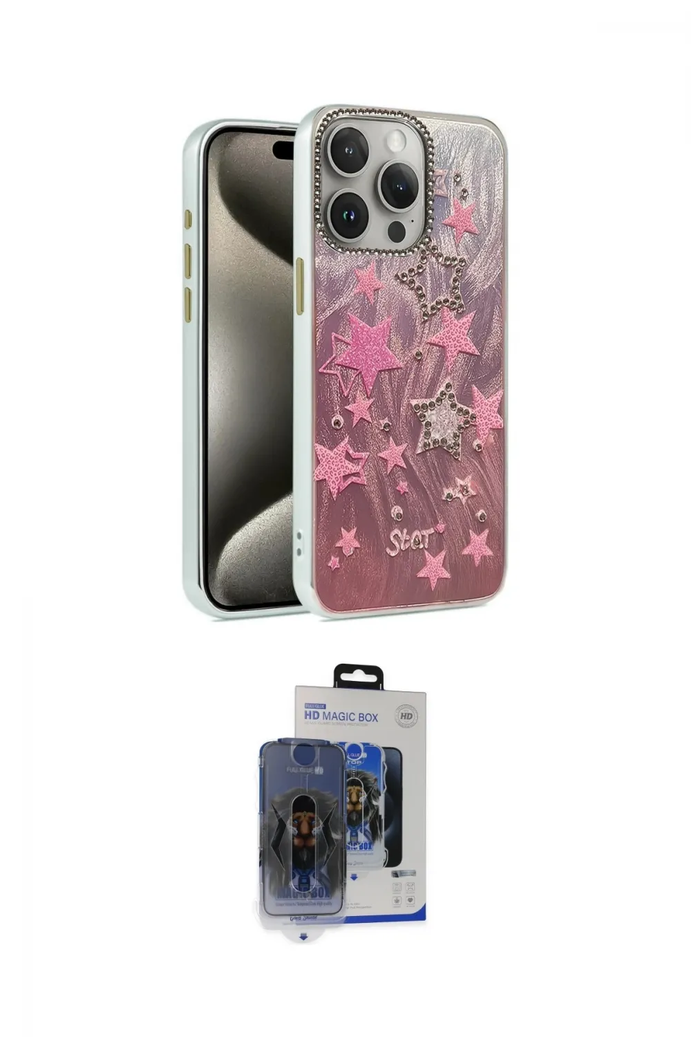 ieg™ iPhone 15 Pro Max Kılıf Zirve Modern Prime - Siyah Vanessa Magic Cam