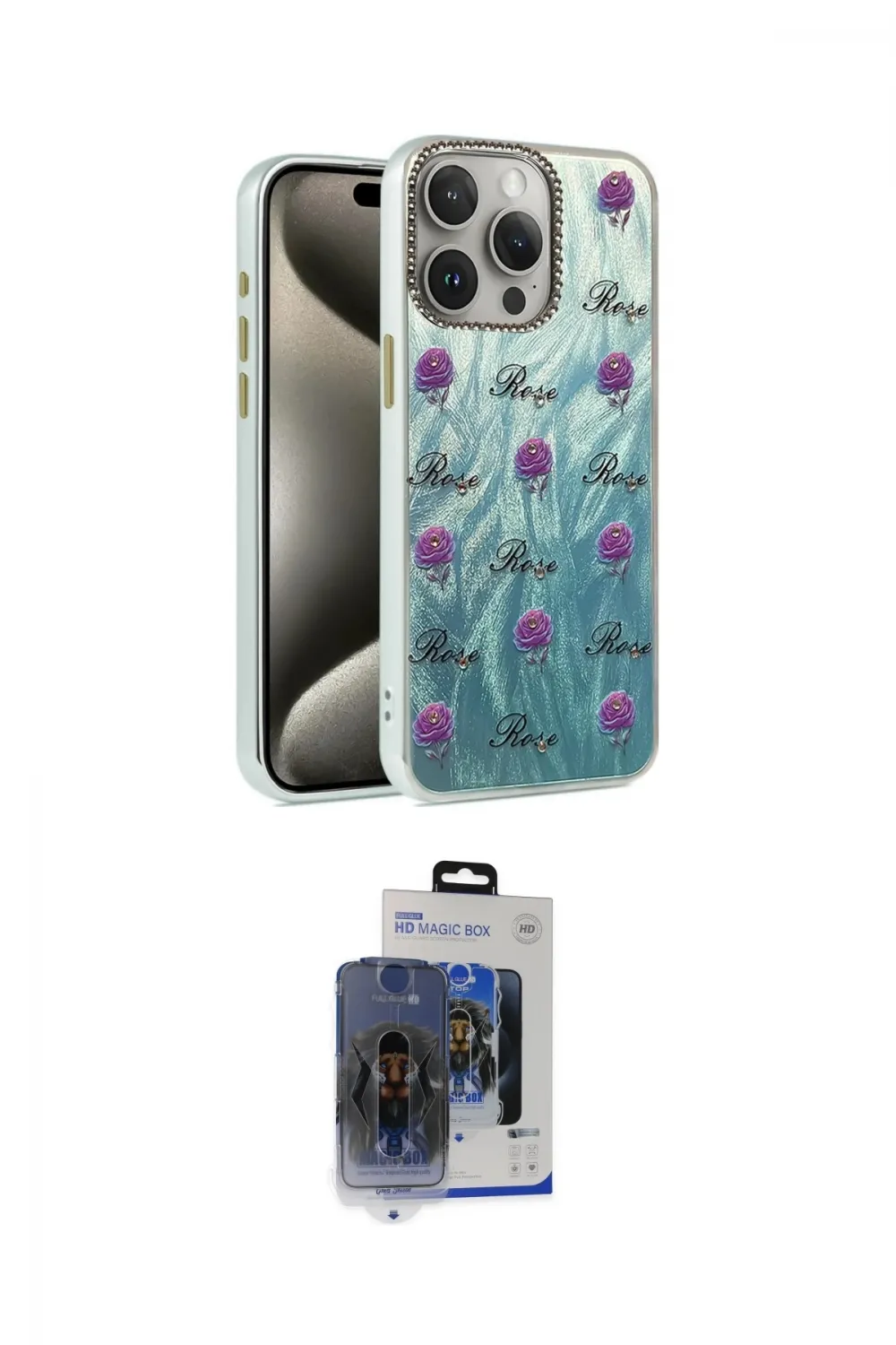 ieg™ iPhone 15 Pro Max Kılıf Zirve Modern Prime - Siyah Vanessa Magic Cam