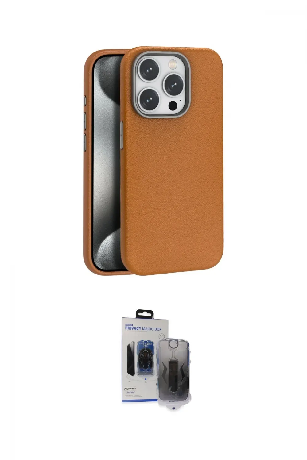 ieg™ iPhone 15 Pro Max Kılıf Zirve Modern Prime - Siyah Vanessa Magic Hayalet Cam