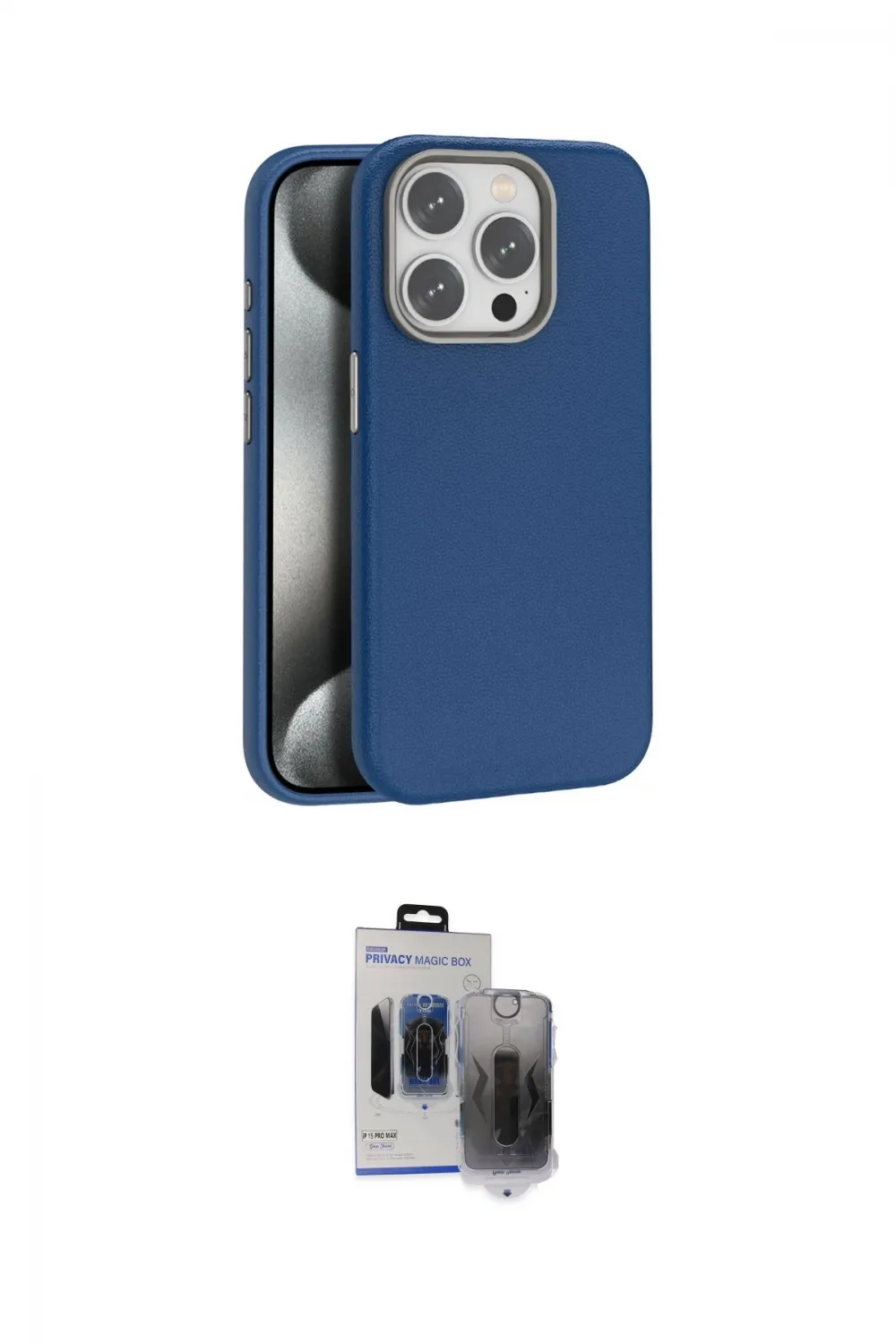 ieg™ iPhone 15 Pro Max Kılıf Zirve Modern Prime - Siyah Vanessa Magic Hayalet Cam