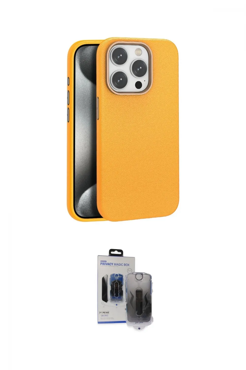 ieg™ iPhone 15 Pro Max Kılıf Zirve Modern Prime - Siyah Vanessa Magic Hayalet Cam