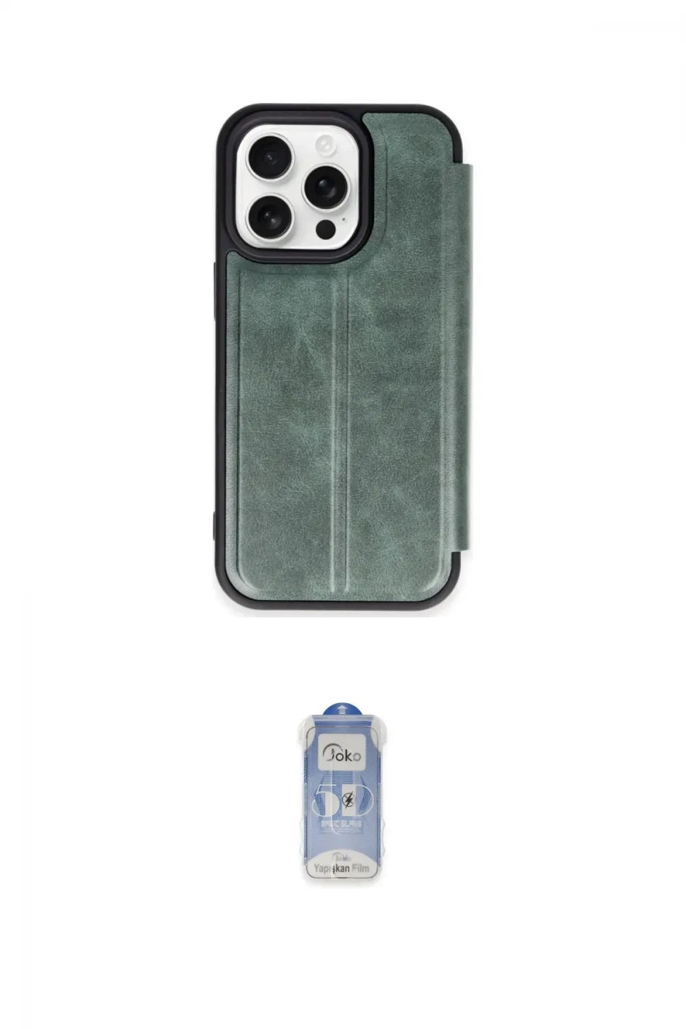 ieg™ iPhone 15 Pro Max Kılıf Zirve Yansıma Serisi - Siyah Joko Magic 5D Cam