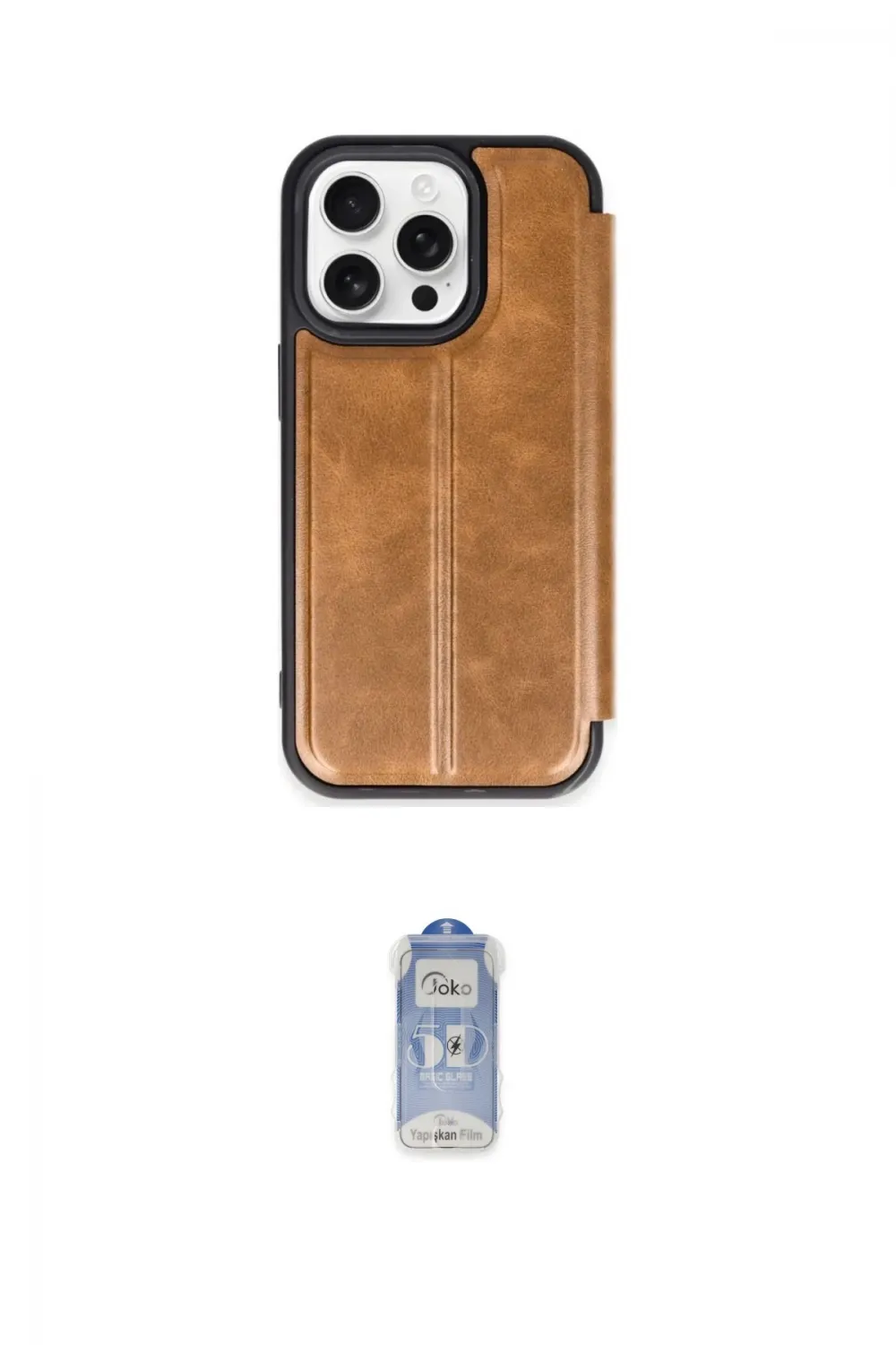 ieg™ iPhone 15 Pro Max Kılıf Zirve Yansıma Serisi - Siyah Joko Magic 5D Cam