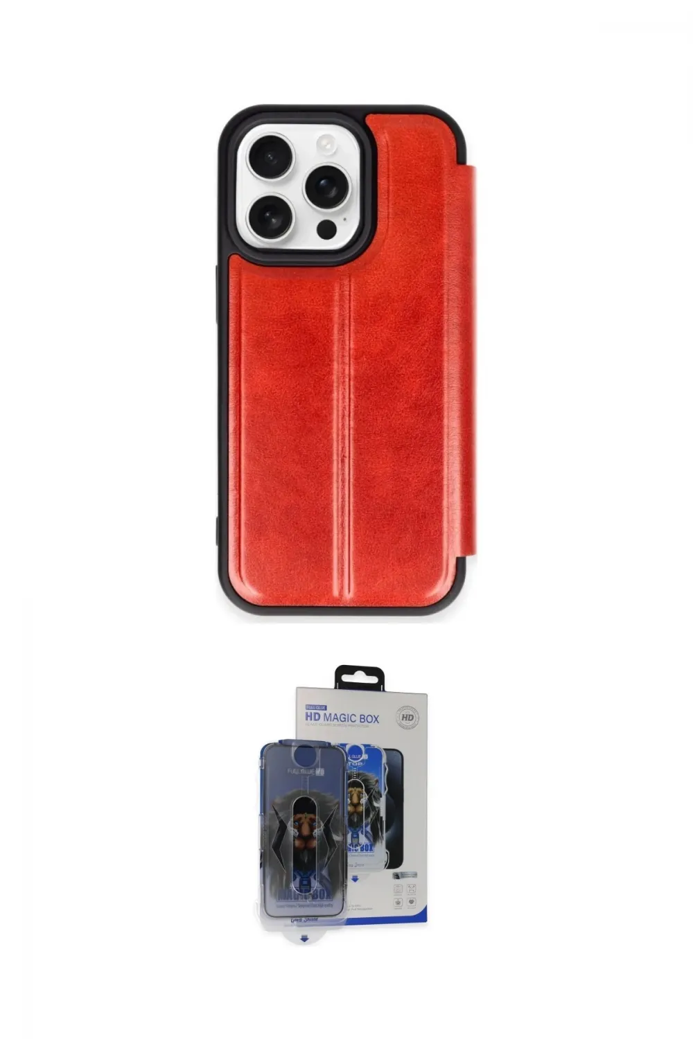 ieg™ iPhone 15 Pro Max Kılıf Zirve Yansıma Serisi - Siyah Vanessa Magic Cam