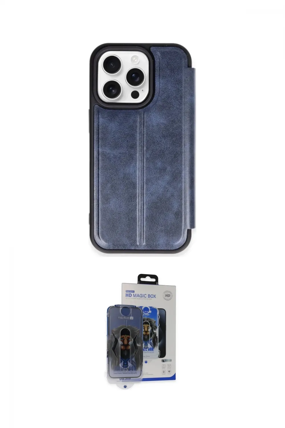 ieg™ iPhone 15 Pro Max Kılıf Zirve Yansıma Serisi - Siyah Vanessa Magic Cam