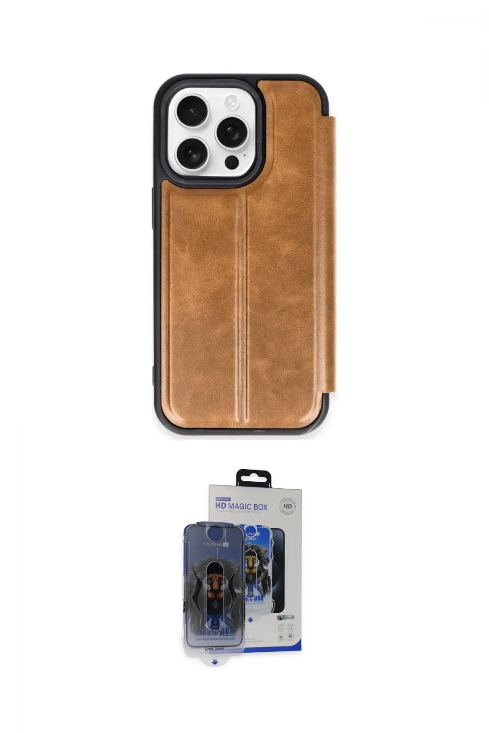 ieg™ iPhone 15 Pro Max Kılıf Zirve Yansıma Serisi - Siyah Vanessa Magic Cam