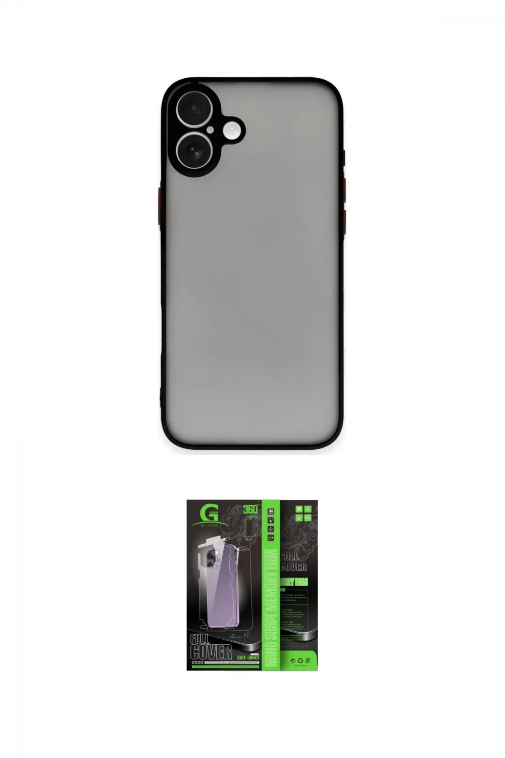 ieg™ iPhone 16 Kılıf Ahenk Çizgi Serisi - Şeffaf 360 Full Body Arka Koruyucu