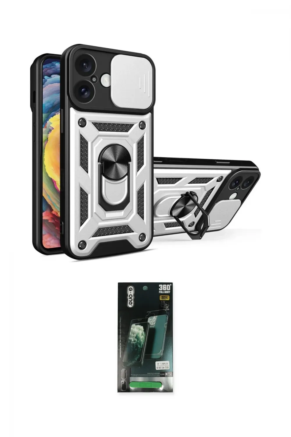 ieg™ iPhone 16 Kılıf Ahenk Klasik - Siyah 360 Mat Full Body Arka Koruyucu