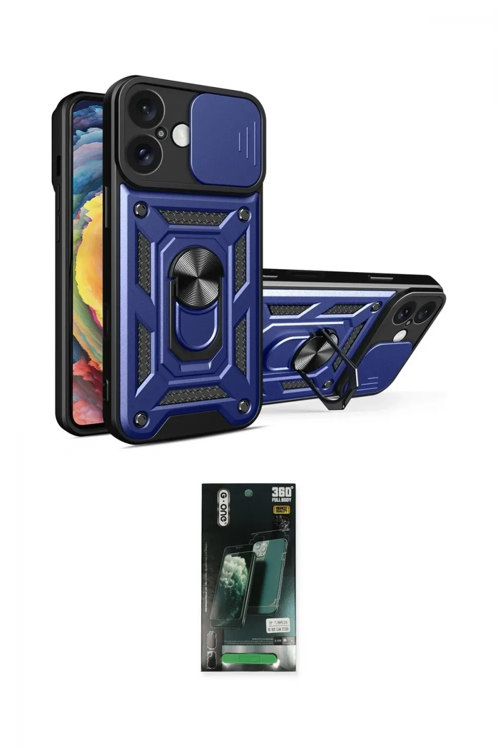 ieg™ iPhone 16 Kılıf Ahenk Klasik - Siyah 360 Mat Full Body Arka Koruyucu