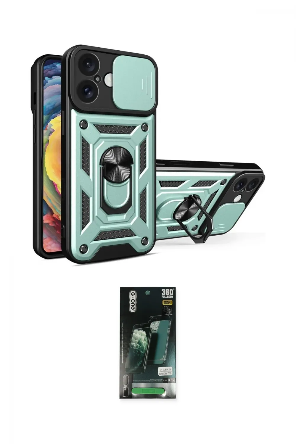 ieg™ iPhone 16 Kılıf Ahenk Klasik - Siyah 360 Mat Full Body Arka Koruyucu