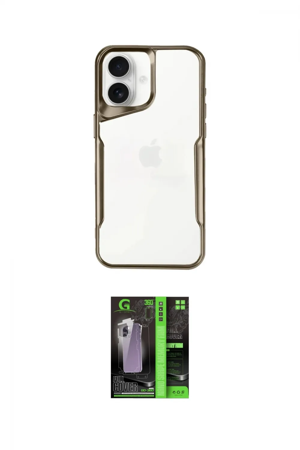 ieg™ iPhone 16 Kılıf Akış Çizgi Koleksiyonu - Şeffaf 360 Full Body Arka Koruyucu