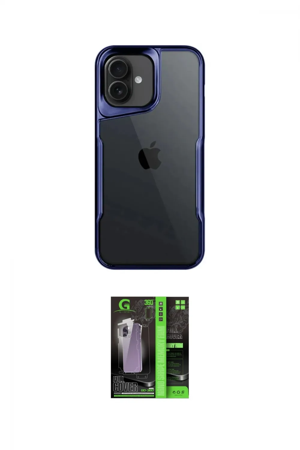ieg™ iPhone 16 Kılıf Akış Çizgi Koleksiyonu - Şeffaf 360 Full Body Arka Koruyucu