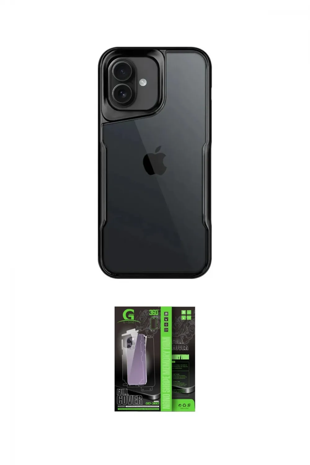 ieg™ iPhone 16 Kılıf Akış Çizgi Koleksiyonu - Şeffaf 360 Full Body Arka Koruyucu
