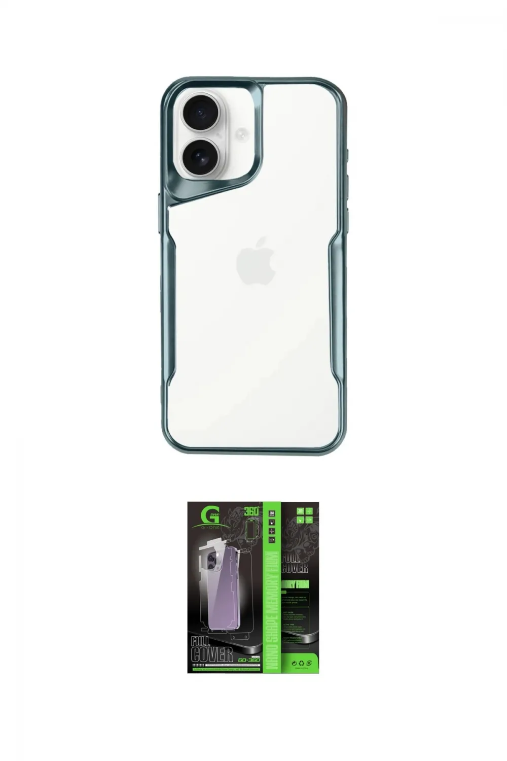 ieg™ iPhone 16 Kılıf Akış Çizgi Koleksiyonu - Şeffaf 360 Full Body Arka Koruyucu