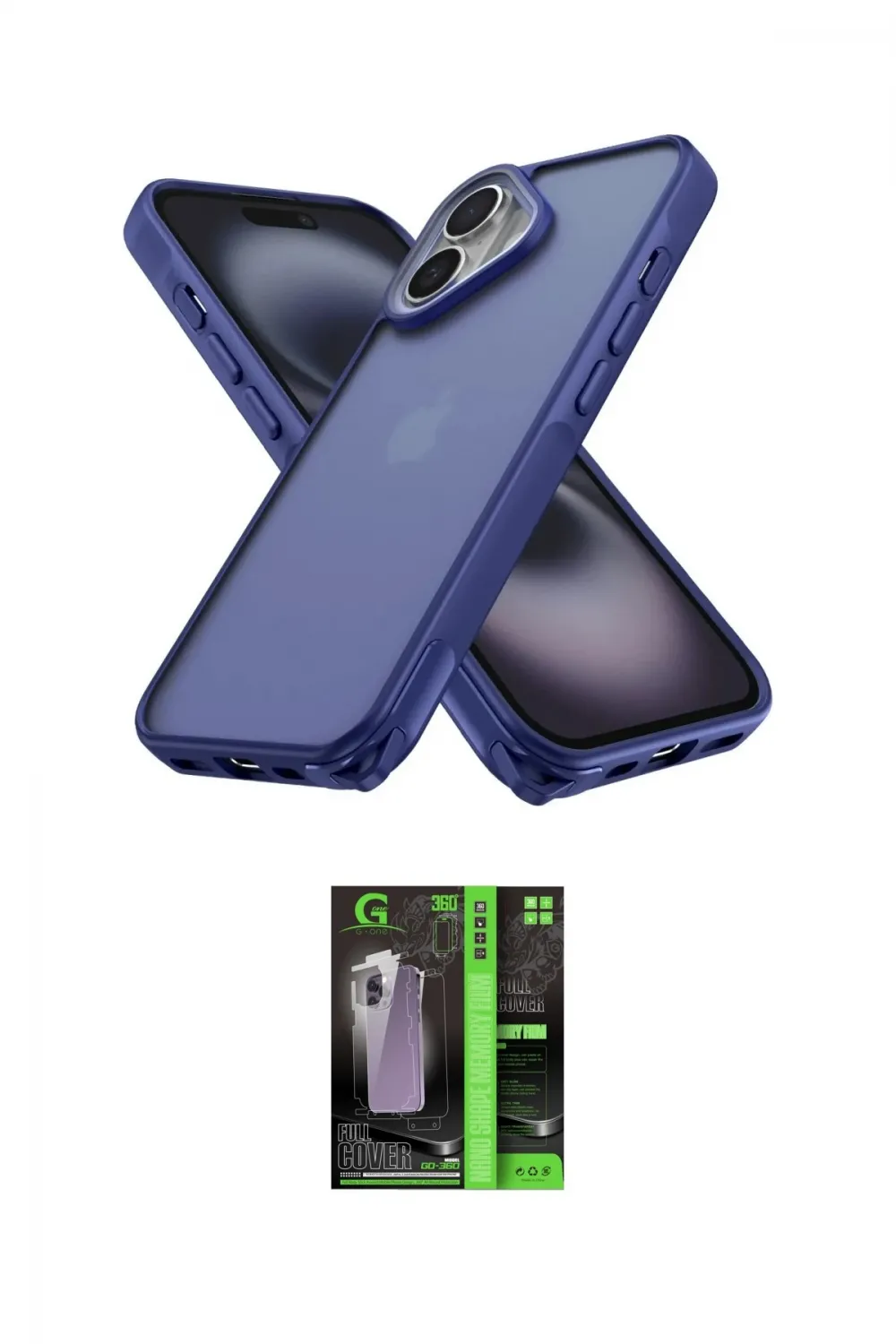 ieg™ iPhone 16 Kılıf Atlas Form - Şeffaf 360 Full Body Arka Koruyucu