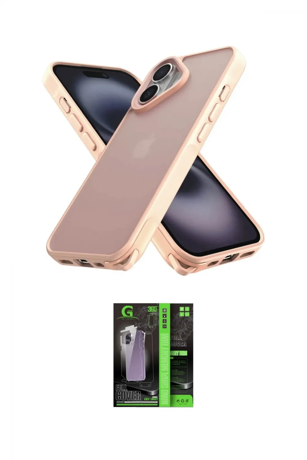 ieg™ iPhone 16 Kılıf Atlas Form - Şeffaf 360 Full Body Arka Koruyucu