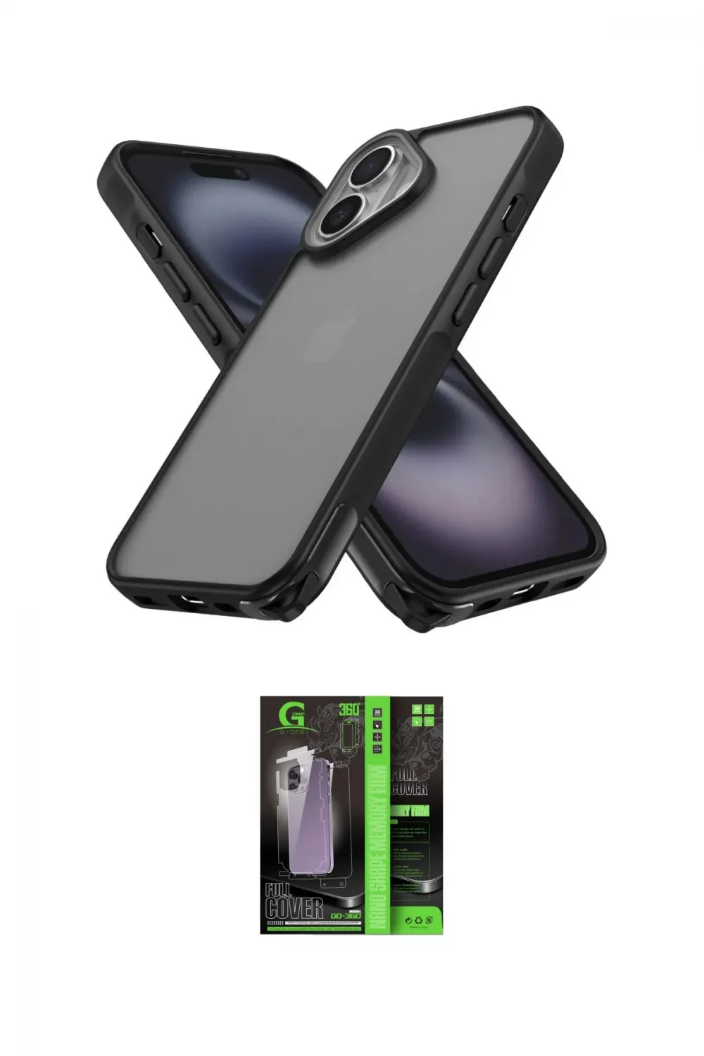 ieg™ iPhone 16 Kılıf Atlas Form - Şeffaf 360 Full Body Arka Koruyucu