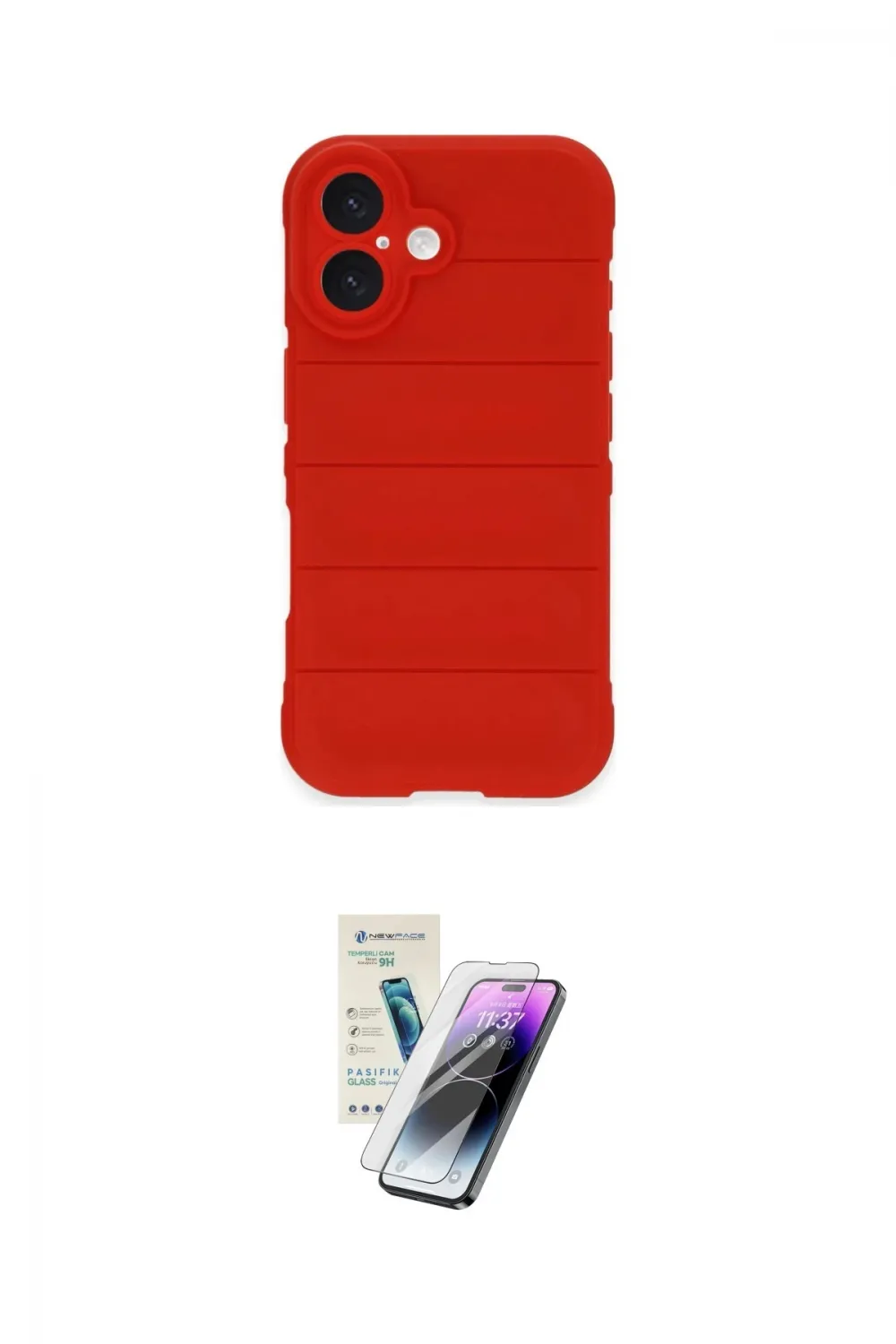 ieg™ iPhone 16 Kılıf Atlas Koleksiyonu - Şeffaf Pasifik Cam Ekran Koruyucu
