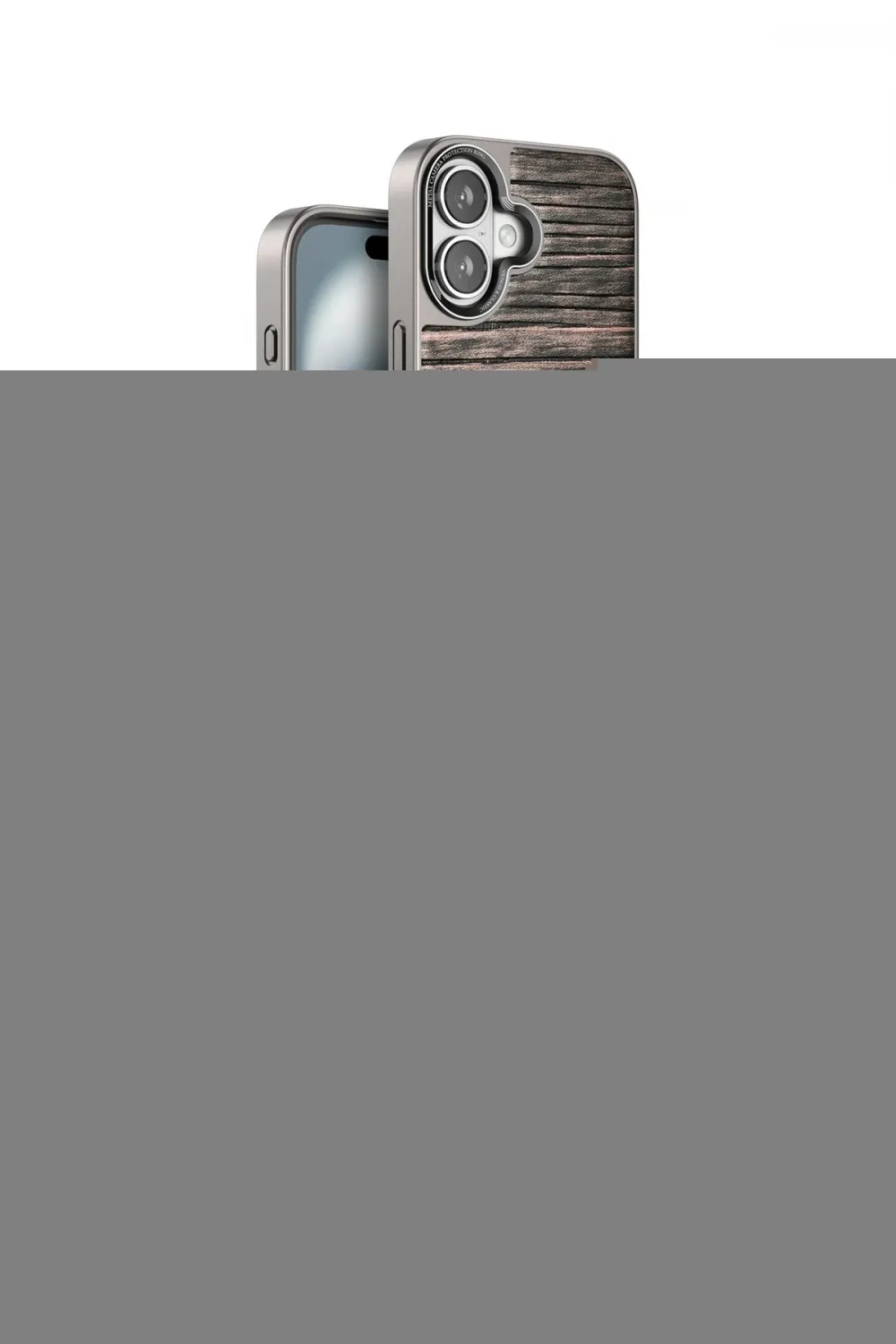 ieg™ iPhone 16 Kılıf Atlas Minimal Özel Seri - Siyah Bilvis 5in1 3D Magic Cam Ekran Koruyucu