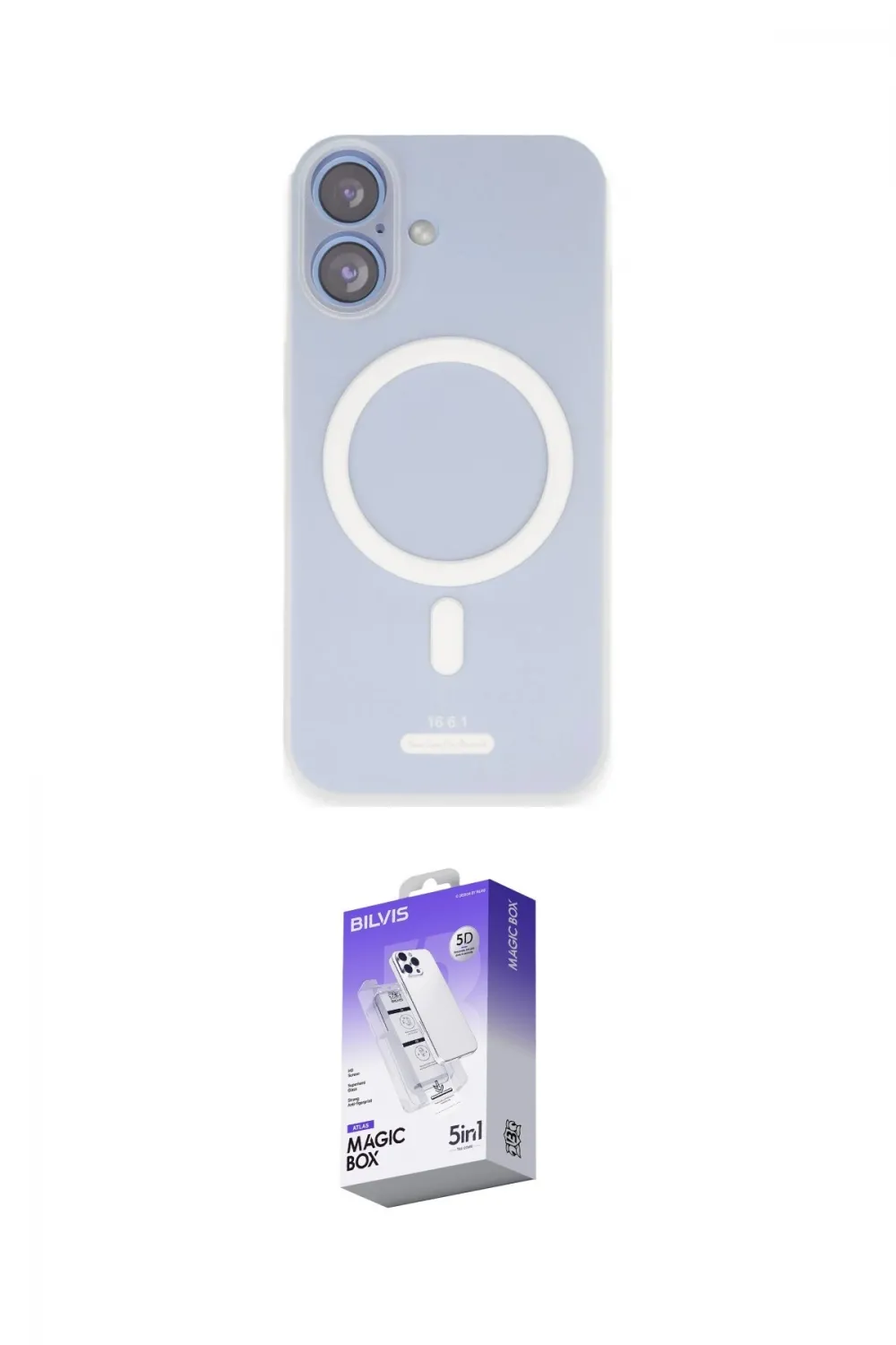 ieg™ iPhone 16 Kılıf Çekirdek Klasik - Siyah Bilvis 5in1 3D Magic Cam Ekran Koruyucu