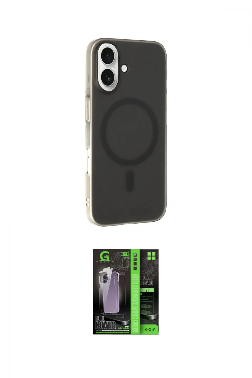 ieg™ iPhone 16 Kılıf Çekirdek Modern Prime - Şeffaf 360 Full Body Arka Koruyucu