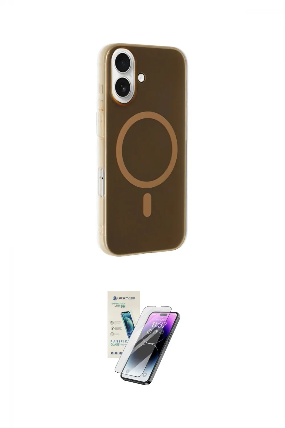 ieg™ iPhone 16 Kılıf Çekirdek Modern Prime - Şeffaf Pasifik Cam Ekran Koruyucu