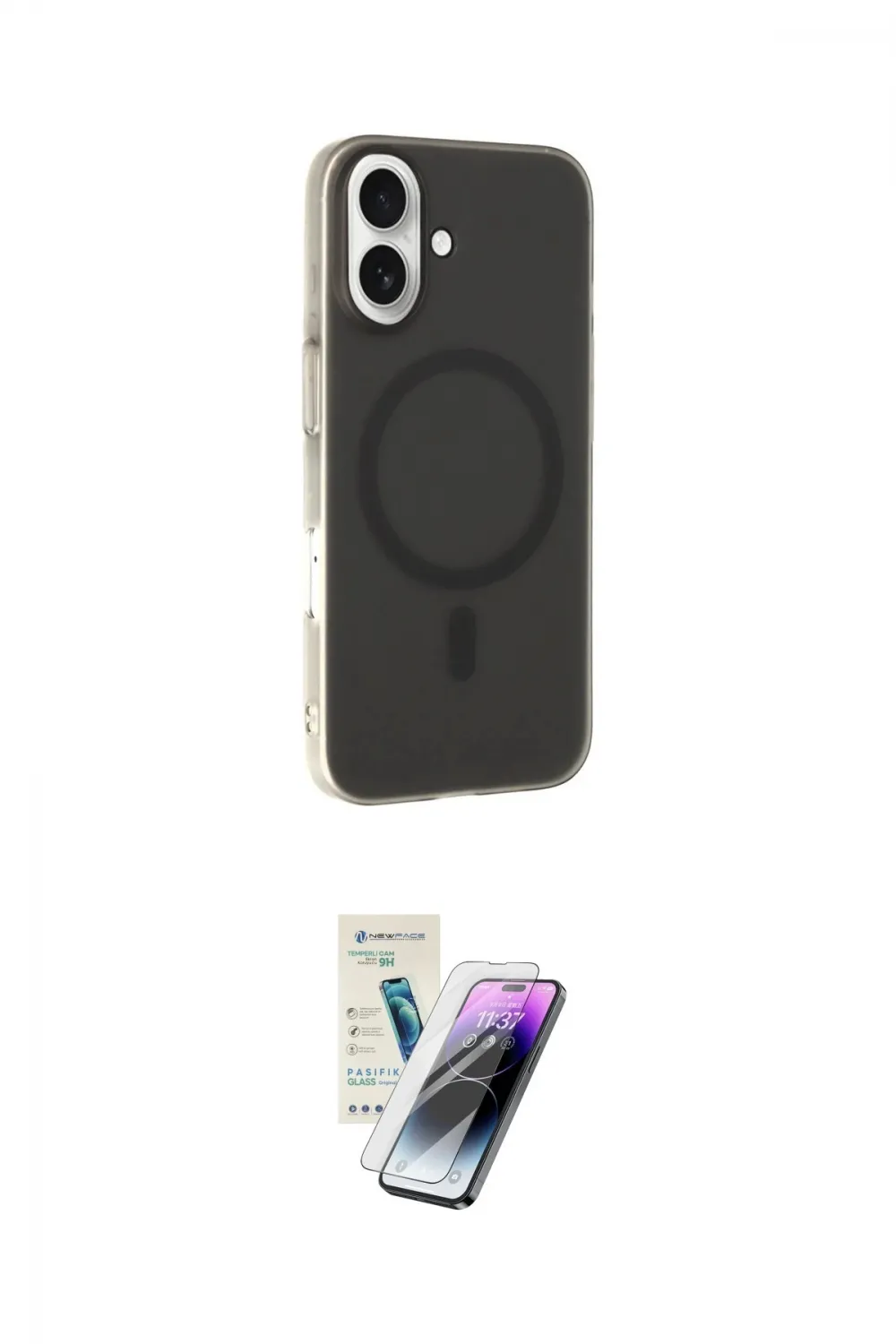 ieg™ iPhone 16 Kılıf Çekirdek Modern Prime - Şeffaf Pasifik Cam Ekran Koruyucu