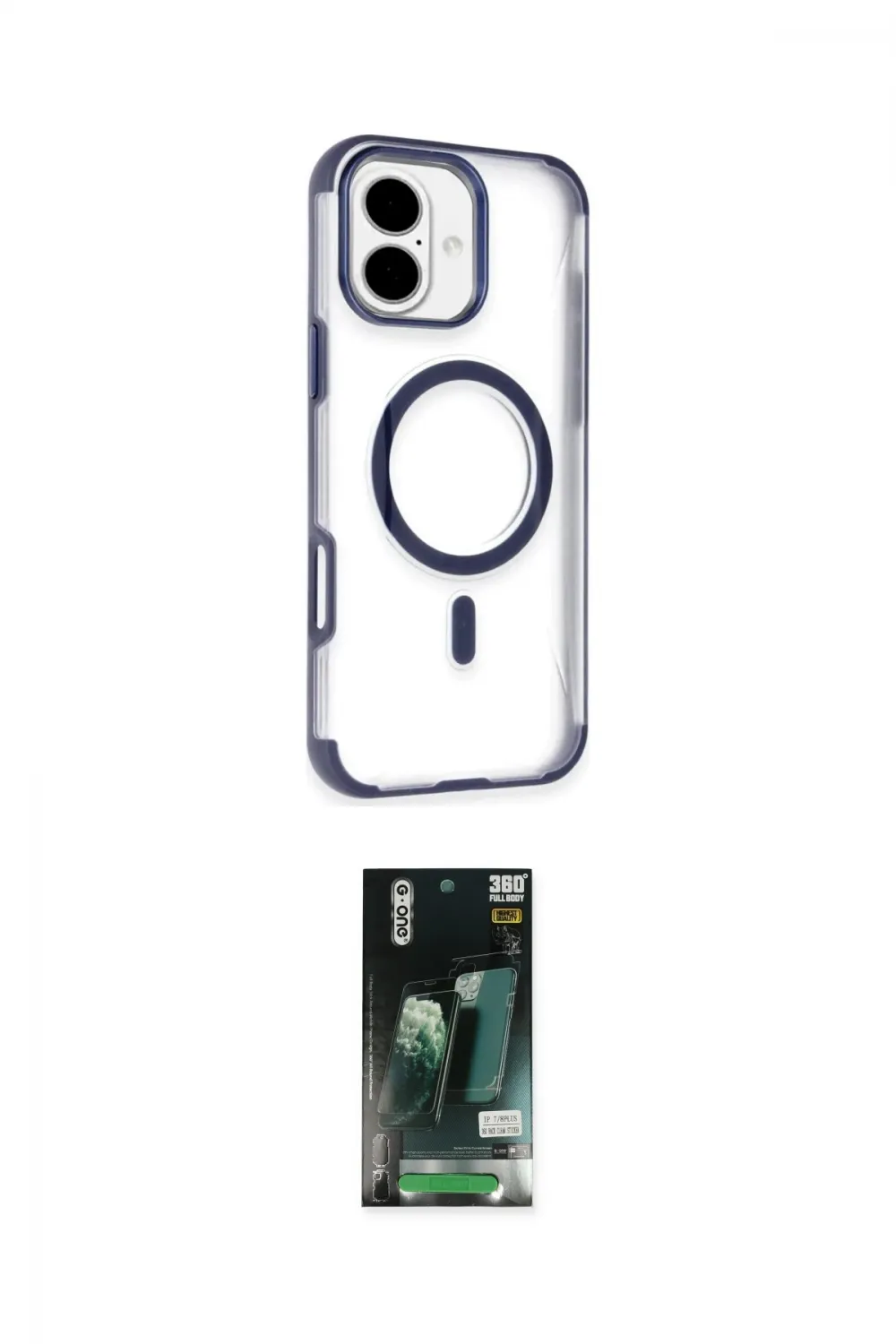 ieg™ iPhone 16 Kılıf Eksen Klasik Koleksiyonu - Siyah 360 Mat Full Body Arka Koruyucu