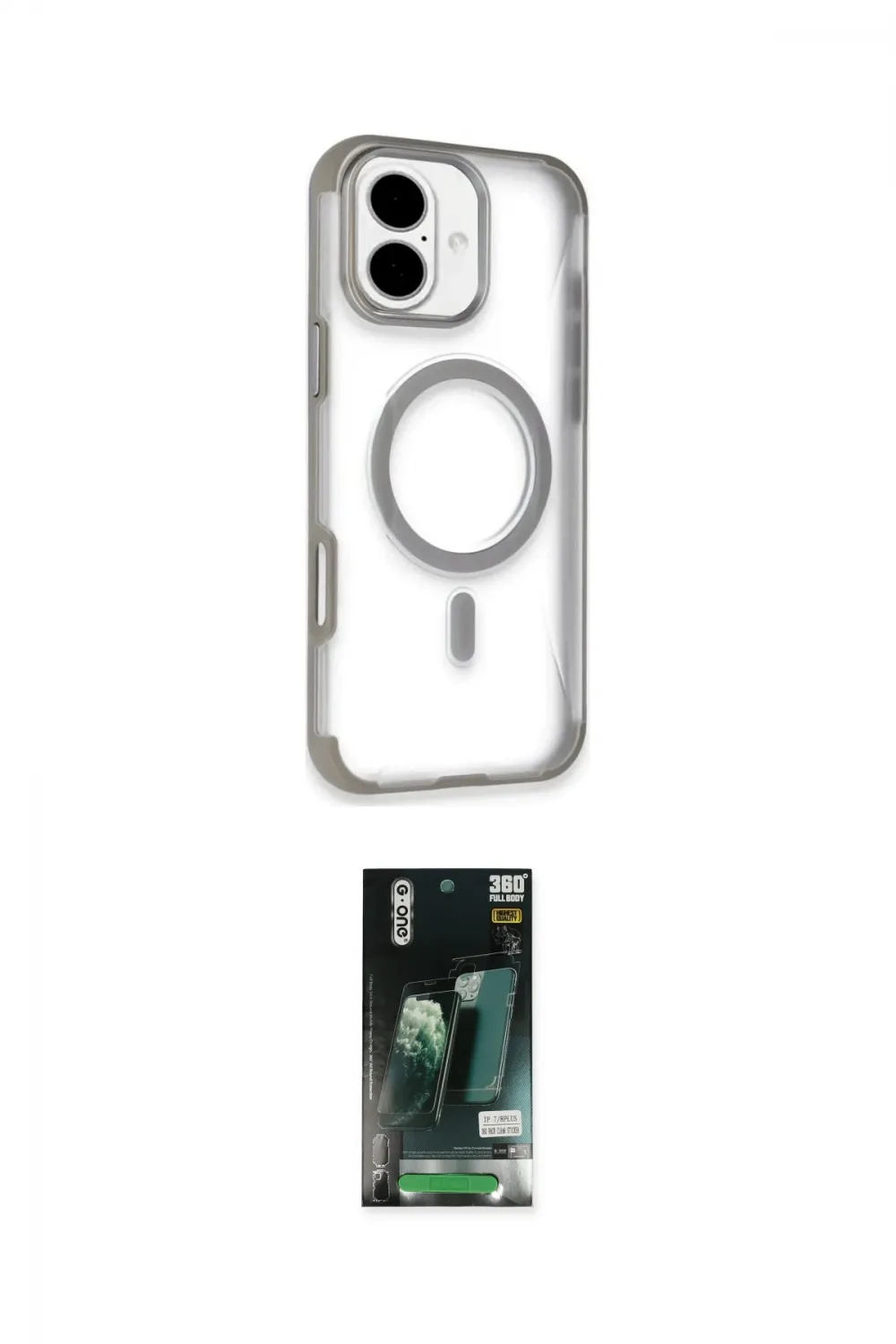 ieg™ iPhone 16 Kılıf Eksen Klasik Koleksiyonu - Siyah 360 Mat Full Body Arka Koruyucu