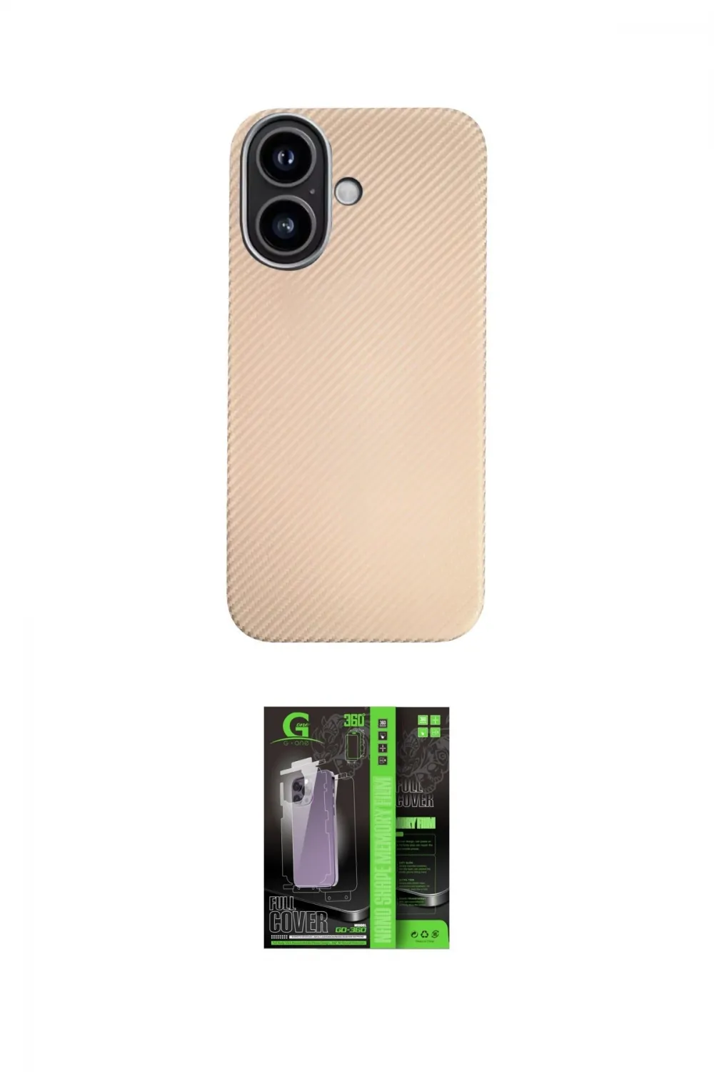 ieg™ iPhone 16 Kılıf Eksen Prime - Şeffaf 360 Full Body Arka Koruyucu