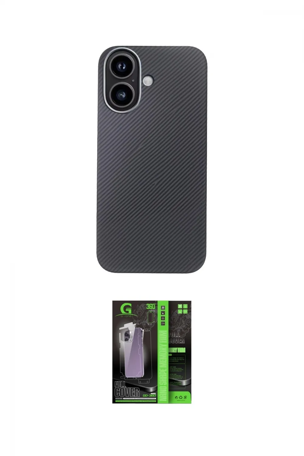 ieg™ iPhone 16 Kılıf Eksen Prime - Şeffaf 360 Full Body Arka Koruyucu