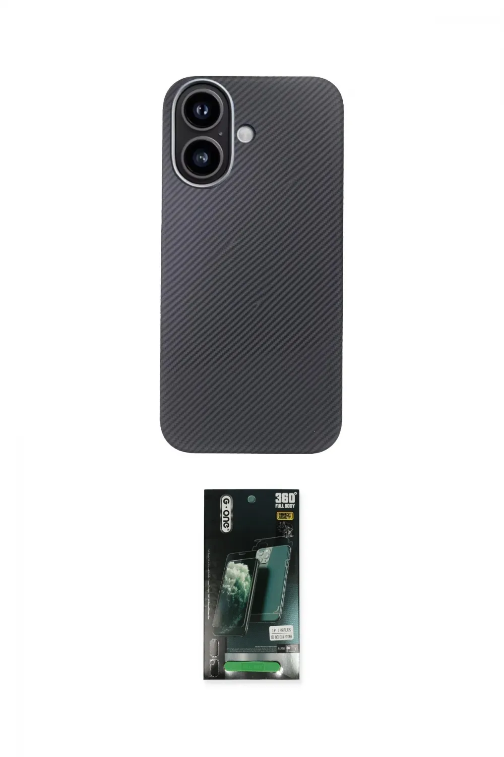 ieg™ iPhone 16 Kılıf Eksen Prime - Siyah 360 Mat Full Body Arka Koruyucu