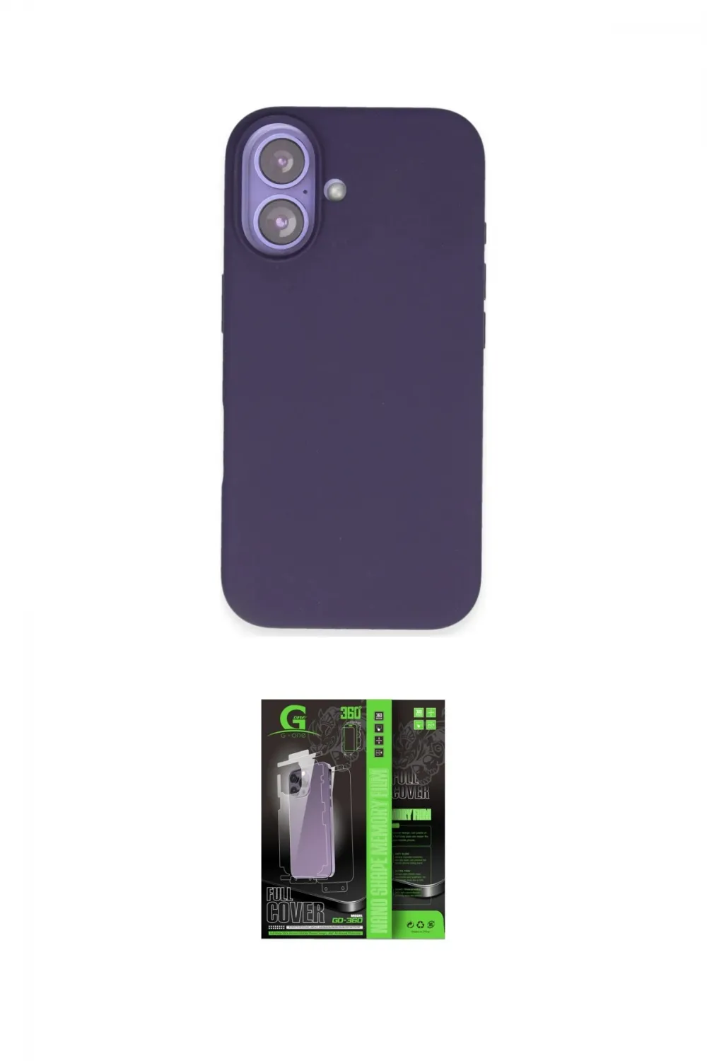 ieg™ iPhone 16 Kılıf Kıvılcım Çizgi Serisi - Şeffaf 360 Full Body Arka Koruyucu