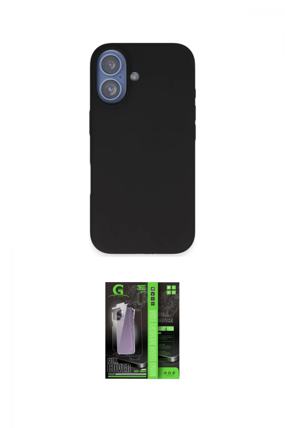 ieg™ iPhone 16 Kılıf Kıvılcım Çizgi Serisi - Şeffaf 360 Full Body Arka Koruyucu