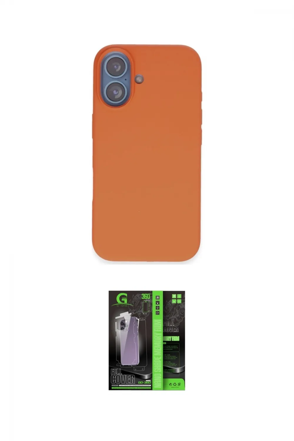 ieg™ iPhone 16 Kılıf Kıvılcım Çizgi Serisi - Şeffaf 360 Full Body Arka Koruyucu
