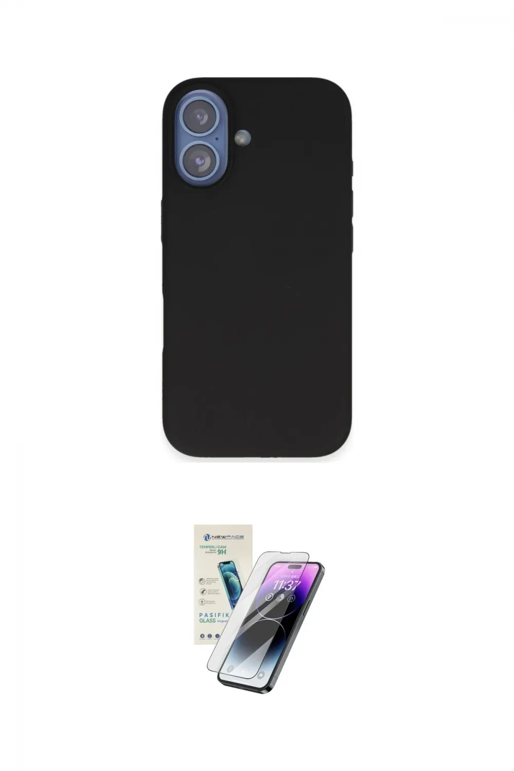 ieg™ iPhone 16 Kılıf Kıvılcım Çizgi Serisi - Şeffaf Pasifik Cam Ekran Koruyucu