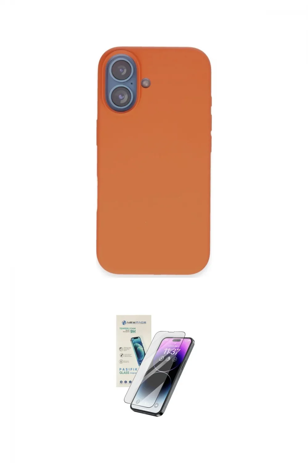 ieg™ iPhone 16 Kılıf Kıvılcım Çizgi Serisi - Şeffaf Pasifik Cam Ekran Koruyucu
