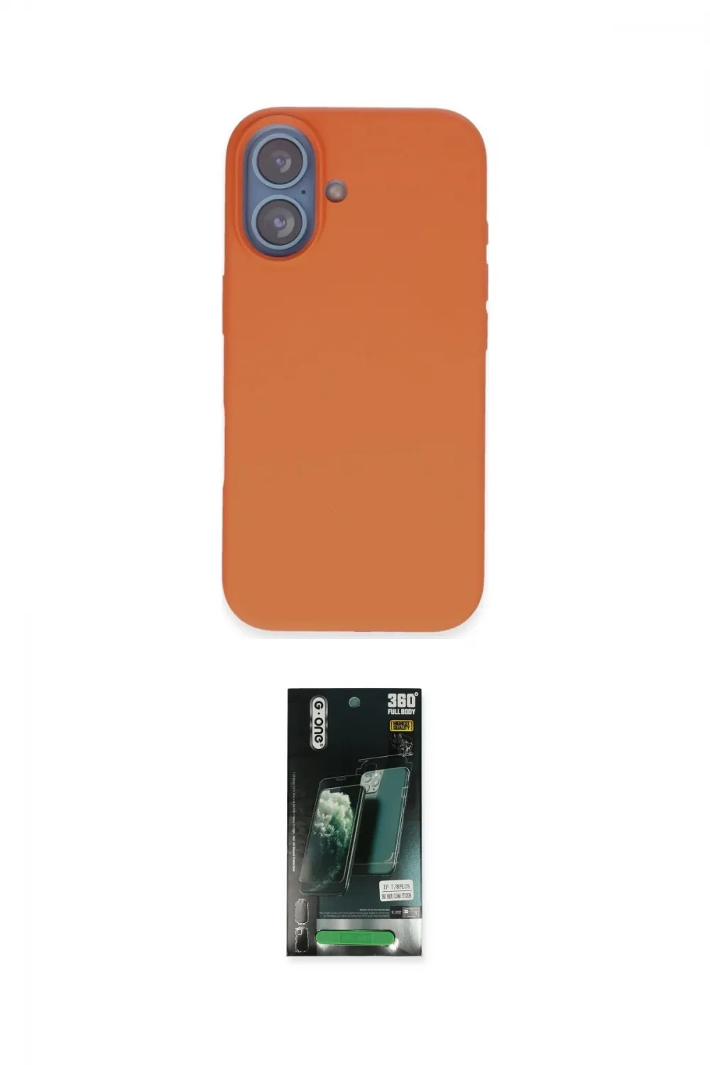 ieg™ iPhone 16 Kılıf Kıvılcım Çizgi Serisi - Siyah 360 Mat Full Body Arka Koruyucu