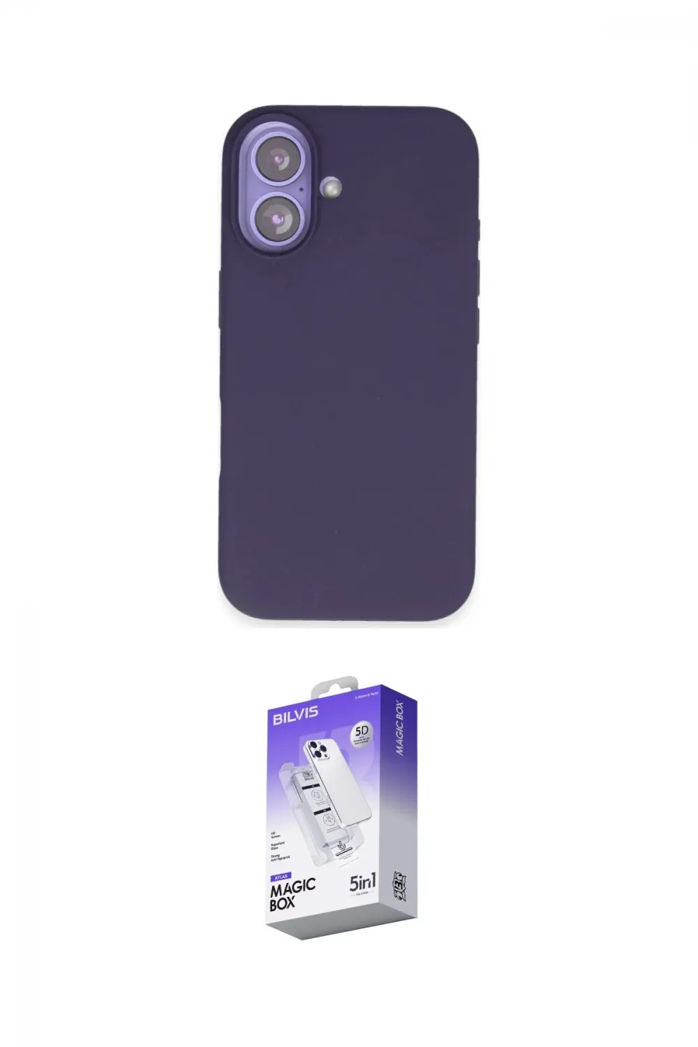 ieg™ iPhone 16 Kılıf Kıvılcım Çizgi Serisi - Siyah Bilvis 5in1 3D Magic Cam Ekran Koruyucu