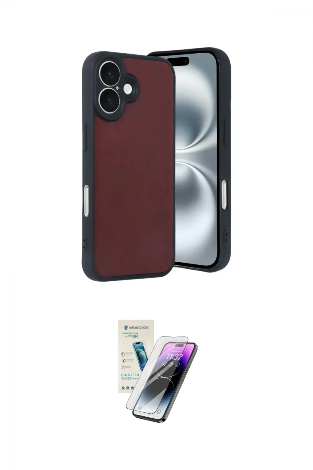 ieg™ iPhone 16 Kılıf Kıvılcım Işık Serisi - Şeffaf Pasifik Cam Ekran Koruyucu
