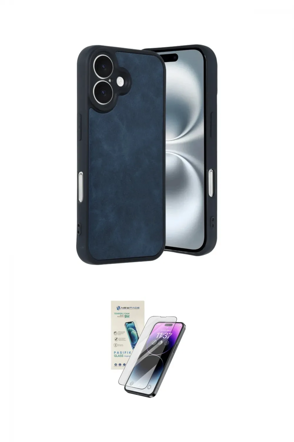 ieg™ iPhone 16 Kılıf Kıvılcım Işık Serisi - Şeffaf Pasifik Cam Ekran Koruyucu