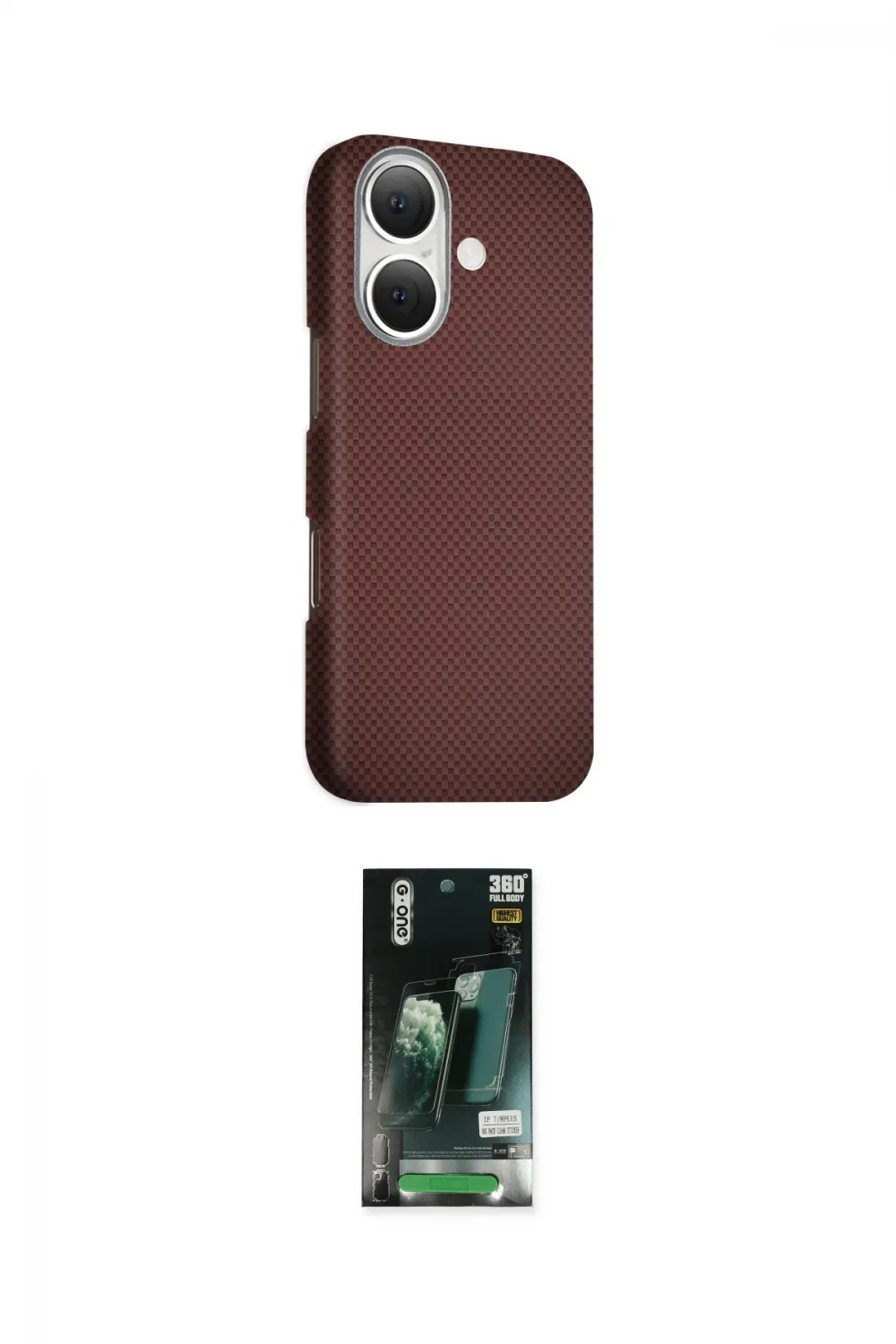 ieg™ iPhone 16 Kılıf Kozmos Klasik Prime - Siyah 360 Mat Full Body Arka Koruyucu