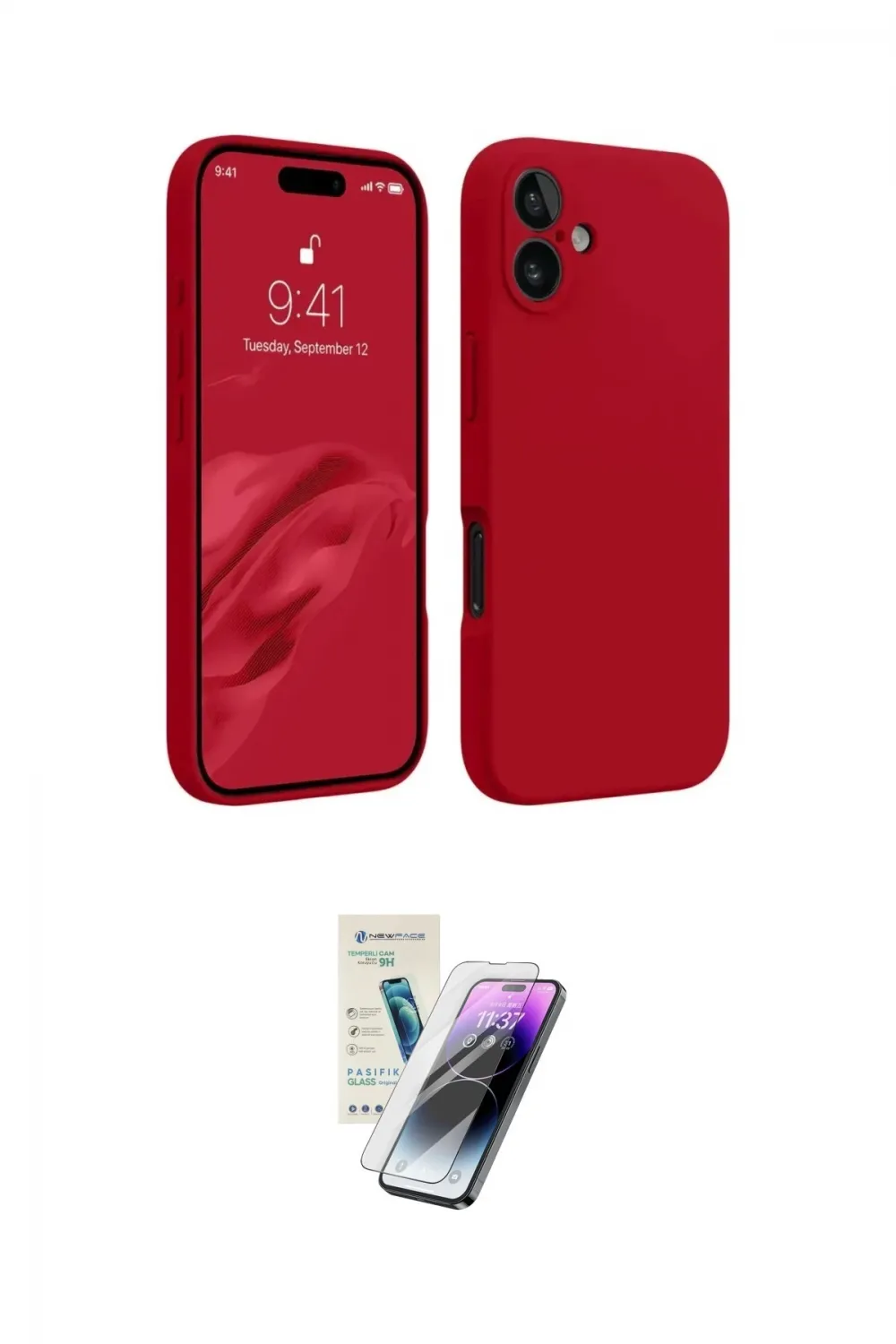 ieg™ iPhone 16 Kılıf Kozmos Yansıma Özel Seri - Şeffaf Pasifik Cam Ekran Koruyucu