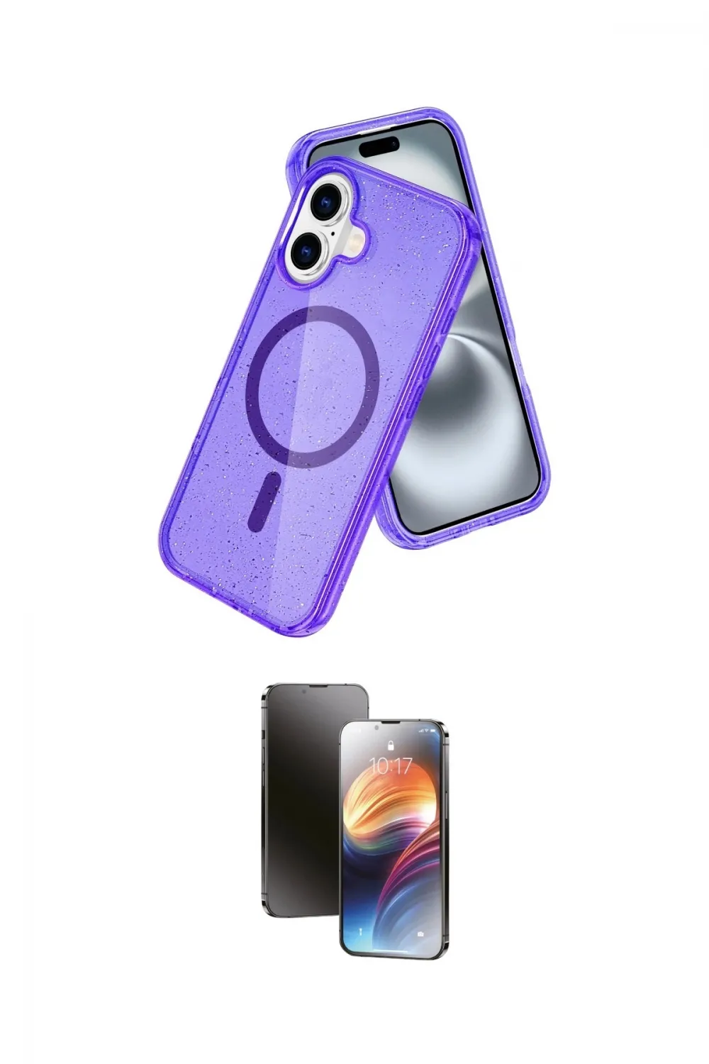 ieg™ iPhone 16 Kılıf Nova Asil Prime - Siyah 3D Antistatik Mat Seramik Nano Ekran Koruyucu