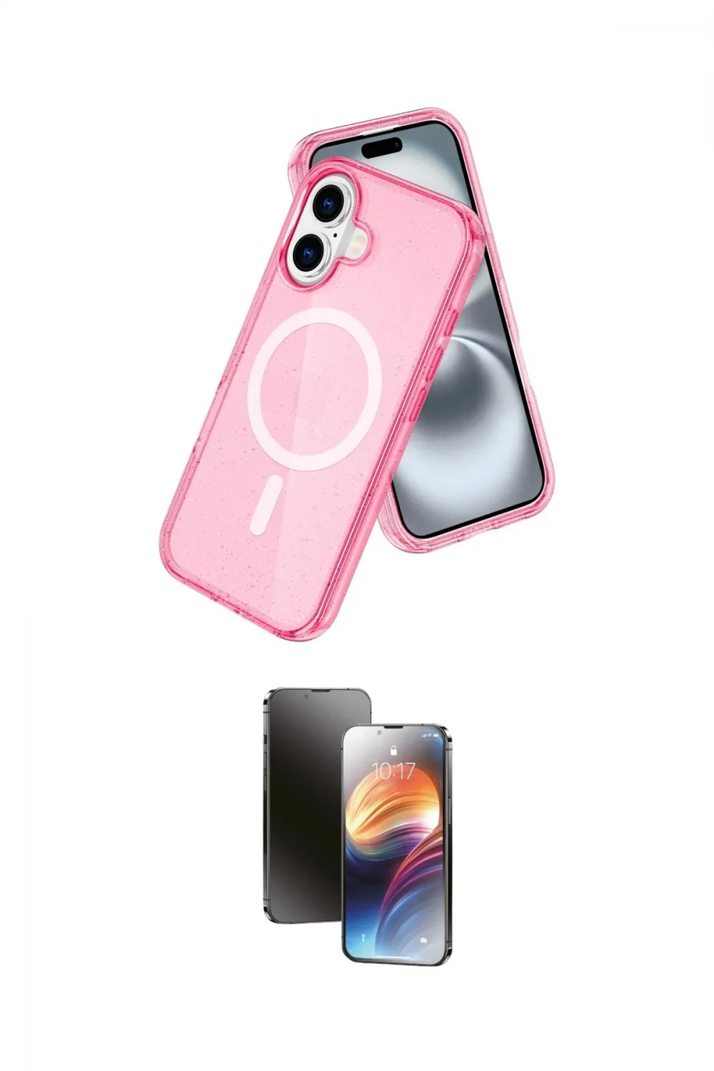 ieg™ iPhone 16 Kılıf Nova Asil Prime - Siyah 3D Antistatik Mat Seramik Nano Ekran Koruyucu