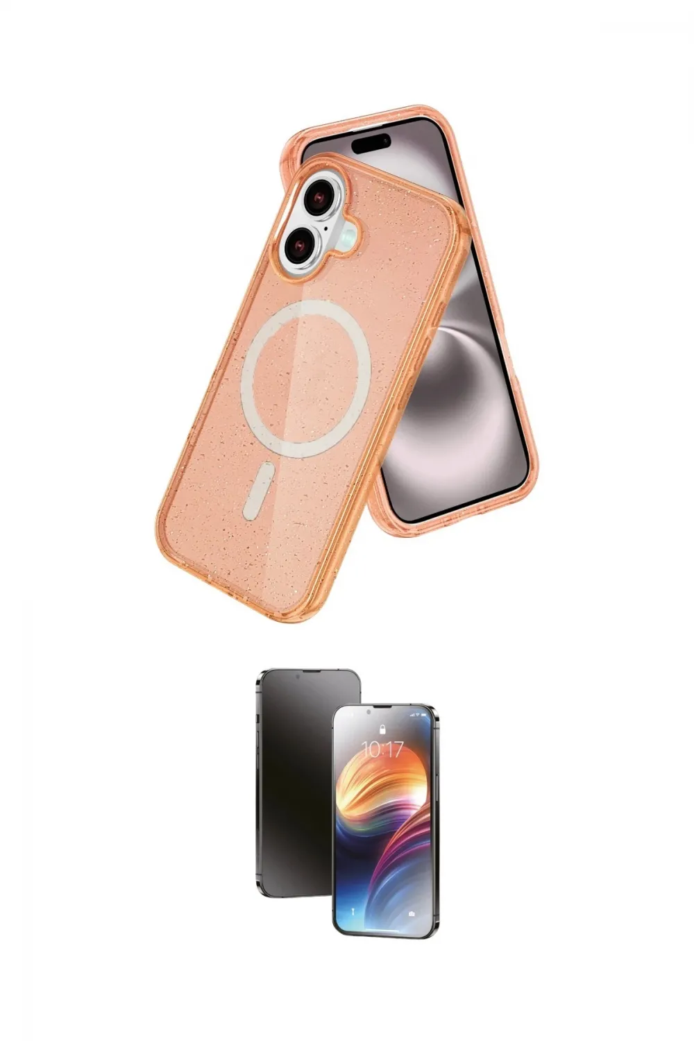 ieg™ iPhone 16 Kılıf Nova Asil Prime - Siyah 3D Antistatik Mat Seramik Nano Ekran Koruyucu