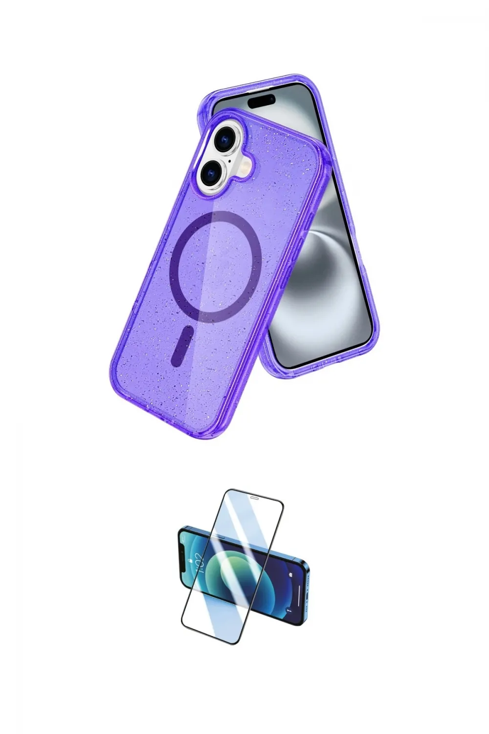ieg™ iPhone 16 Kılıf Nova Asil Prime - Siyah 3D Antistatik Seramik Nano Ekran Koruyucu