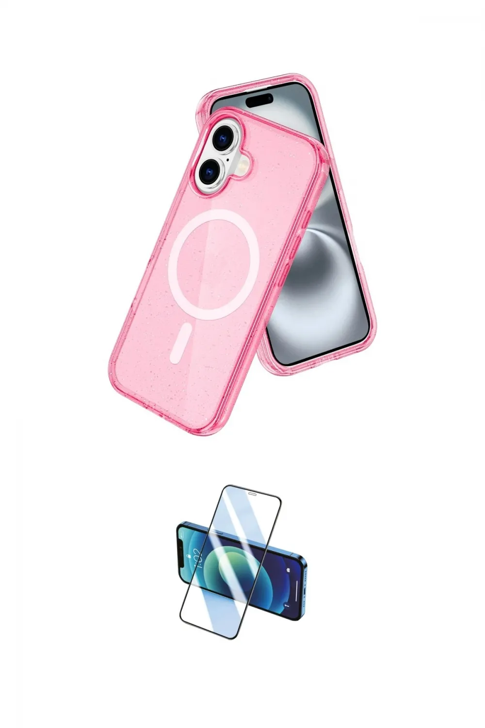 ieg™ iPhone 16 Kılıf Nova Asil Prime - Siyah 3D Antistatik Seramik Nano Ekran Koruyucu