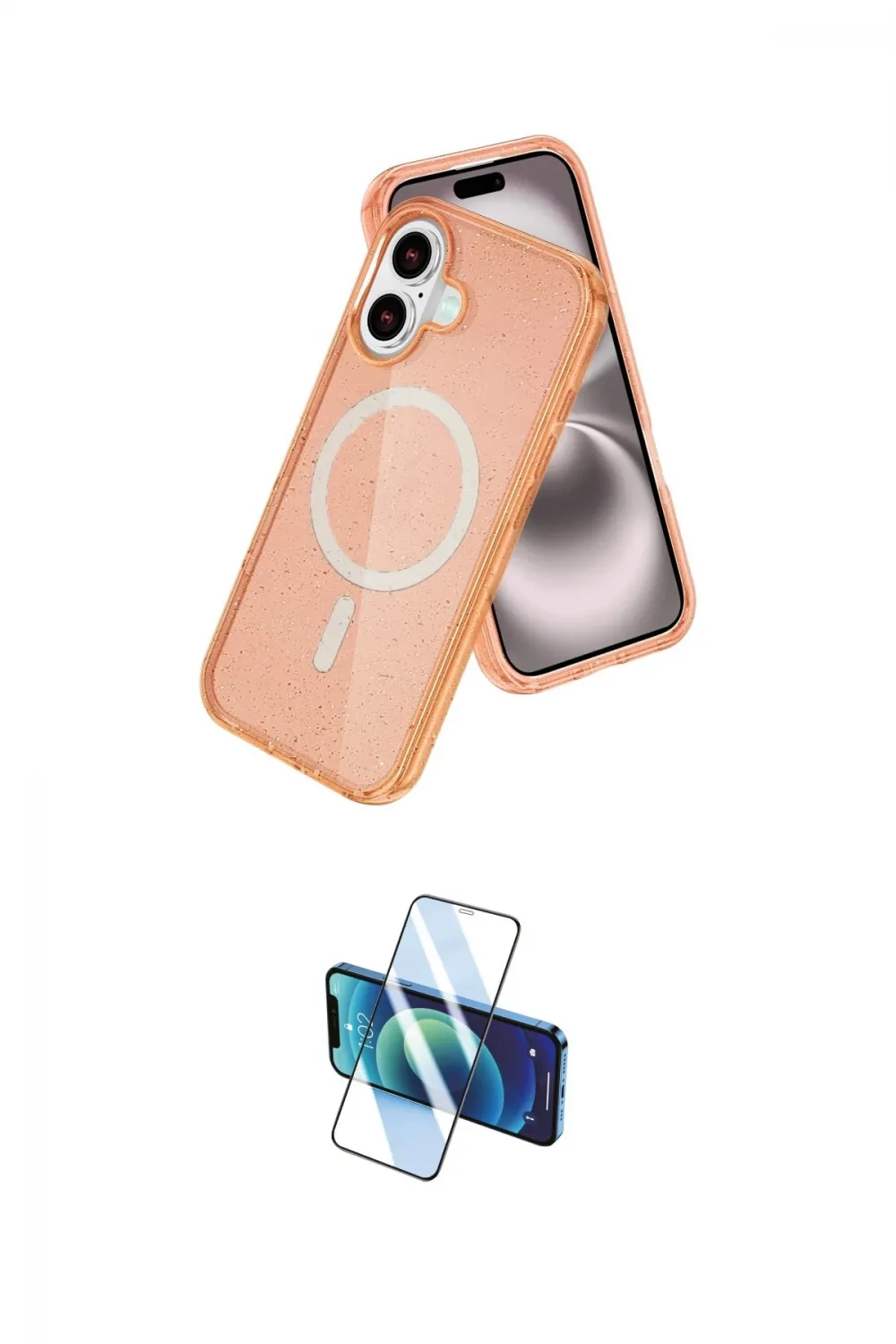ieg™ iPhone 16 Kılıf Nova Asil Prime - Siyah 3D Antistatik Seramik Nano Ekran Koruyucu